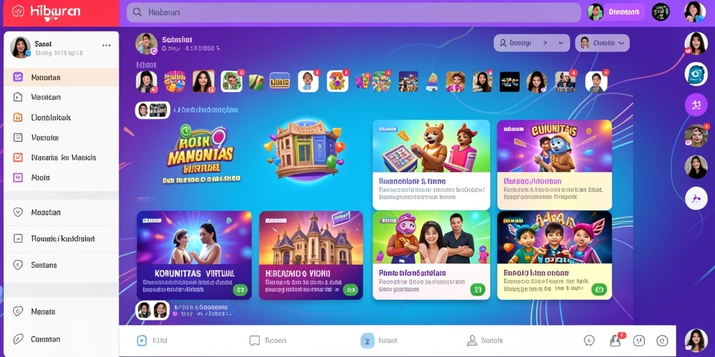 Fitur interaksi sosial yang memungkinkan chat antar pemain.