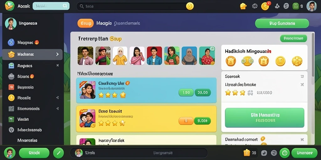 Pemenang kompetisi di dalam game.